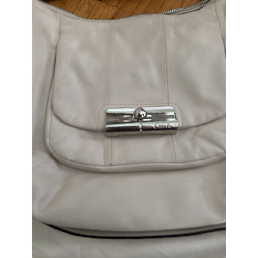 Auth Coach Kristin Leather Hobo 2WAY Shoulder Bag Pink Beige 16808 Dustbag - Picture 2 of 6